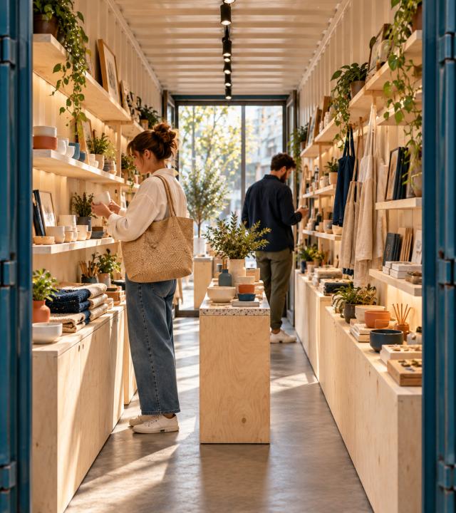 interieur popup store